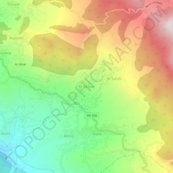 Carte topographique Ait Ferrache, altitude, relief