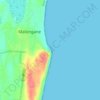Carte topographique Ponta Malongane, altitude, relief