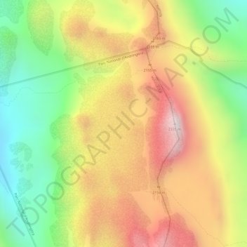 Carte topographique Plateau extraterrestre, altitude, relief