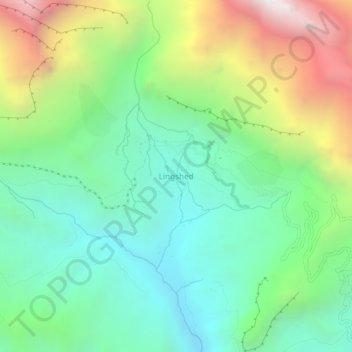 Carte topographique Lingshed, altitude, relief