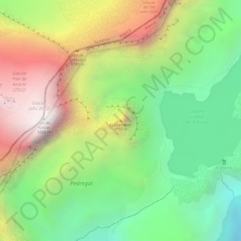Carte topographique El Diamante, altitude, relief