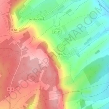 Carte topographique Les Moiselles, altitude, relief