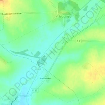 Carte topographique Impasse des Tanneries, altitude, relief