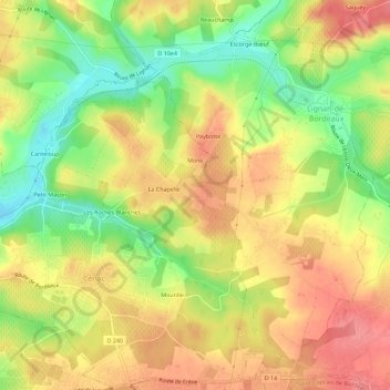 Carte topographique Chabrot, altitude, relief