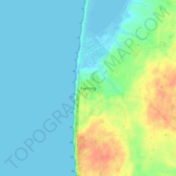 Carte topographique Ferring, altitude, relief