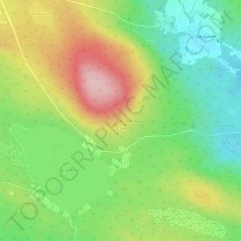 Carte topographique Bykullen, altitude, relief