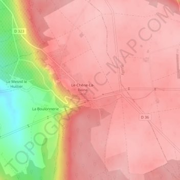 Carte topographique Le Clos Bosset, altitude, relief
