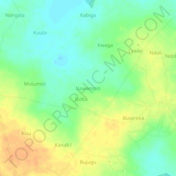 Carte topographique Nawampiti, altitude, relief