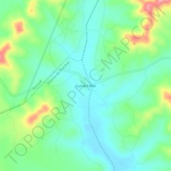 Carte topographique Curral Falso, altitude, relief