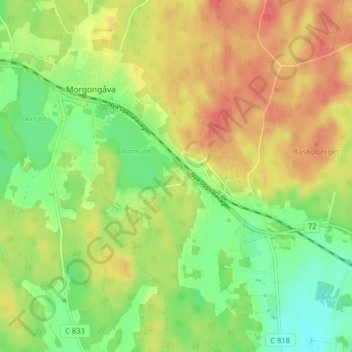 Carte topographique Näset, altitude, relief