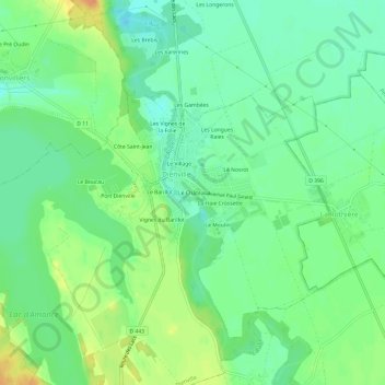 Carte topographique Le Château, altitude, relief
