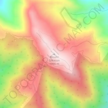 Carte topographique Mount Gleason, altitude, relief