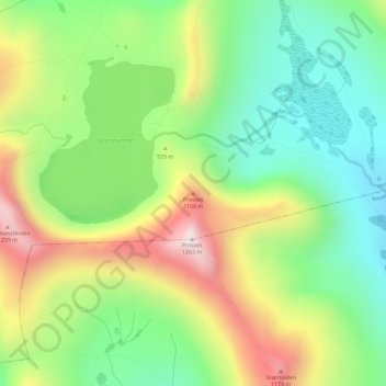 Carte topographique Presten, altitude, relief