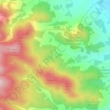 Carte topographique "La Litera", altitude, relief