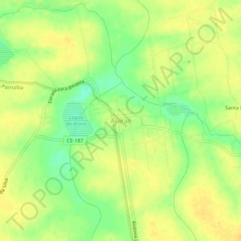 Carte topographique Araras, altitude, relief
