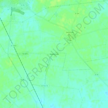 Carte topographique Martainville, altitude, relief