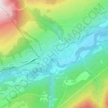 Carte topographique Scuol, altitude, relief