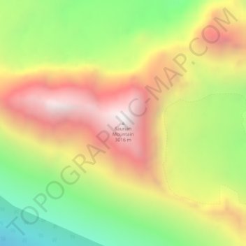 Carte topographique Saurian Mountain, altitude, relief
