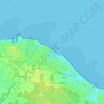 Carte topographique Le Préau, altitude, relief