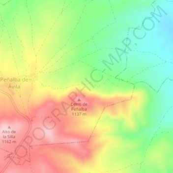 Carte topographique Cristo de la Sierra, altitude, relief