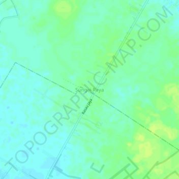 Carte topographique Sungai Raya, altitude, relief