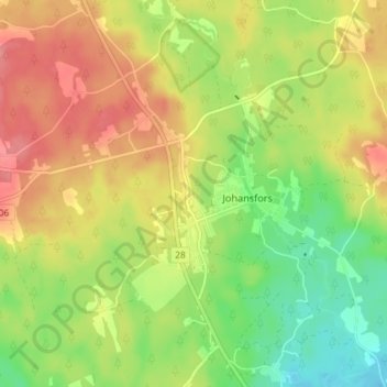 Carte topographique Broakulla, altitude, relief