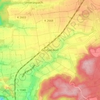 Carte topographique Großaltdorf, altitude, relief