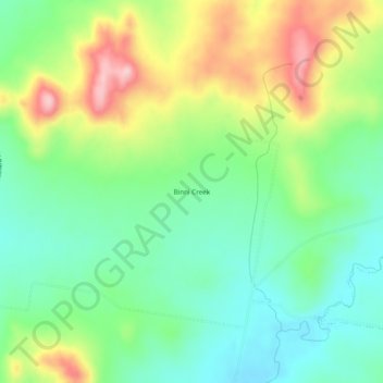 Carte topographique Binni Creek, altitude, relief