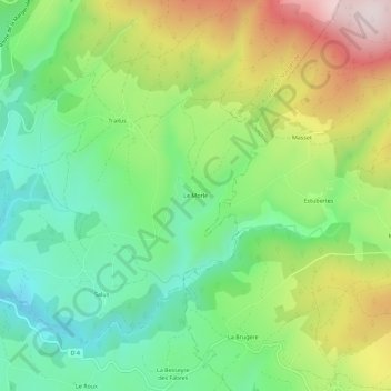 Carte topographique Le Morle, altitude, relief
