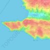 Carte topographique Lescoff, altitude, relief