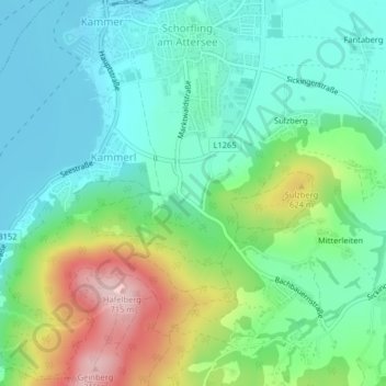 Carte topographique Marktwald, altitude, relief