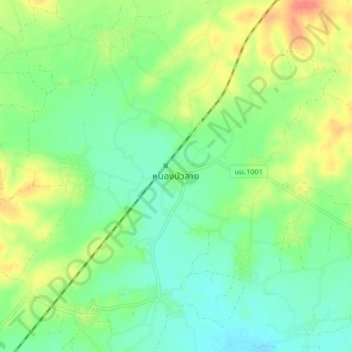 Carte topographique Nong Bua Lai, altitude, relief
