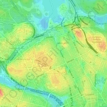Carte topographique Mimer, altitude, relief