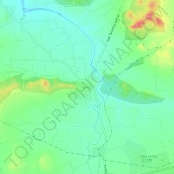 Carte topographique Lakhond, altitude, relief