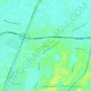 Carte topographique Al Khusus, altitude, relief