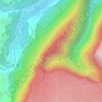 Carte topographique l'Éperon, altitude, relief