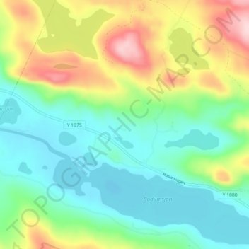 Carte topographique Getingstabodum, altitude, relief