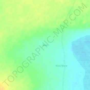 Carte topographique Kissi, altitude, relief