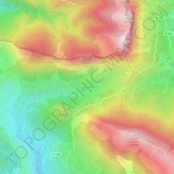 Carte topographique La Combe, altitude, relief