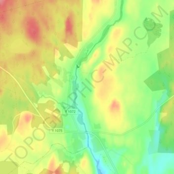 Carte topographique Gidböle, altitude, relief