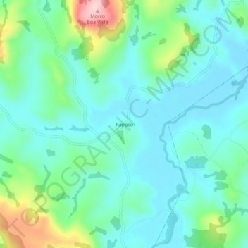 Carte topographique Raposo, altitude, relief