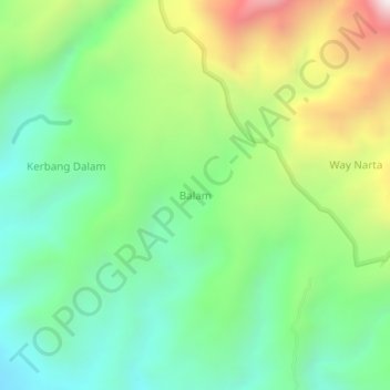 Carte topographique Balam, altitude, relief