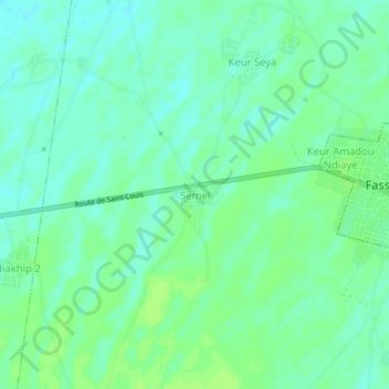 Carte topographique Semel, altitude, relief