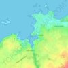 Carte topographique Mon Repos, altitude, relief
