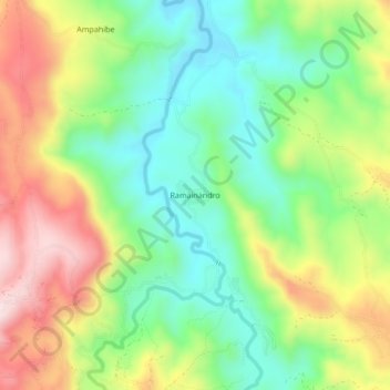 Carte topographique Ramainandro, altitude, relief