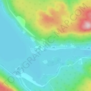 Carte topographique Håkafot, altitude, relief