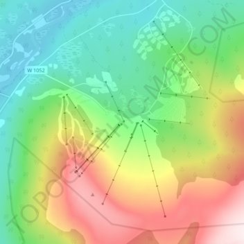 Carte topographique Stöten, altitude, relief