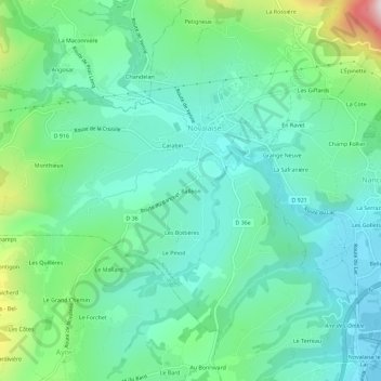 Carte topographique Balléon, altitude, relief