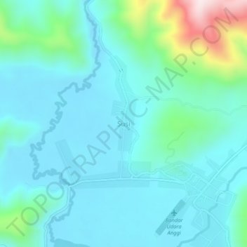 Carte topographique Susi, altitude, relief