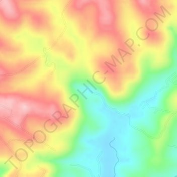 Carte topographique Cascatinha Mato Fino - Morungava, altitude, relief